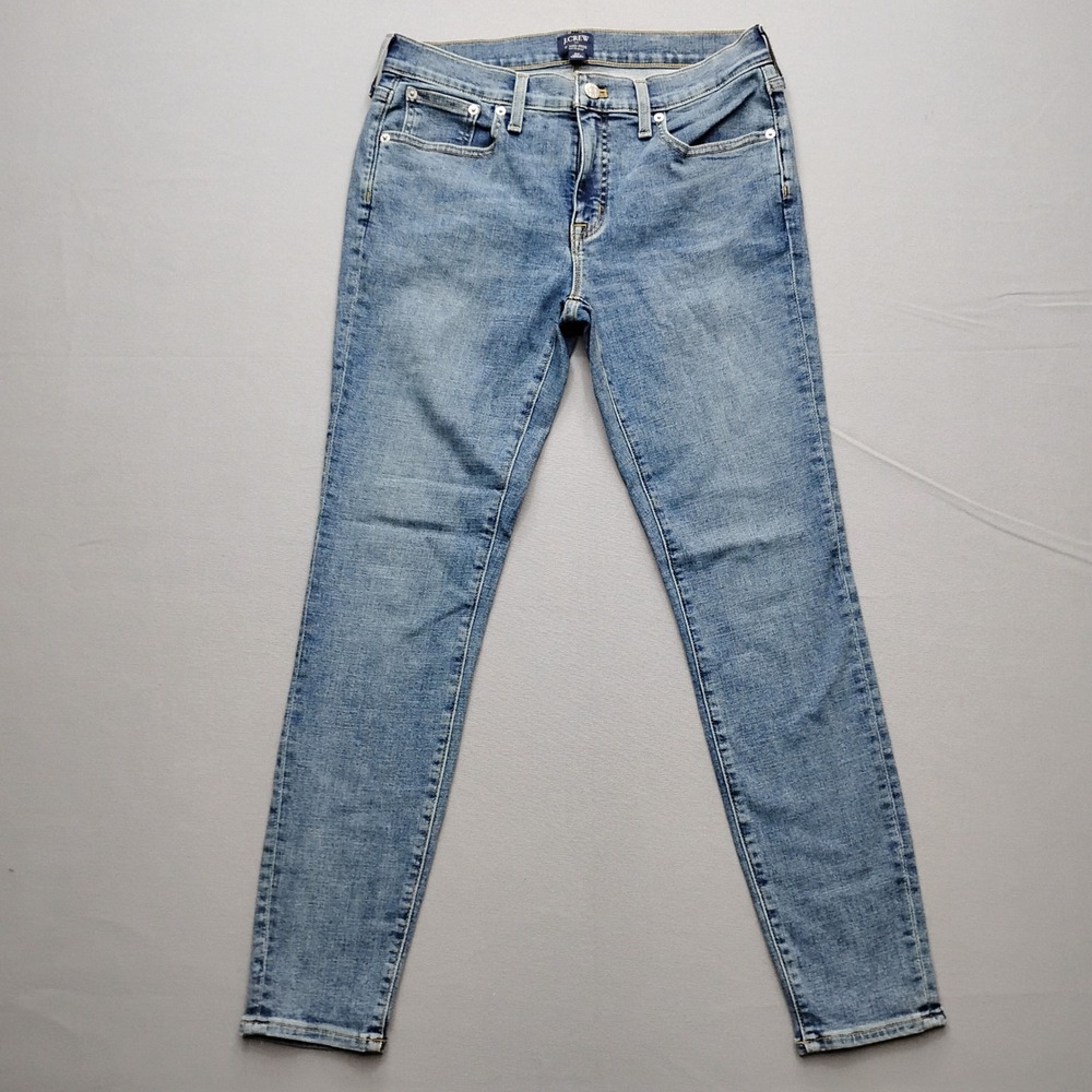 J.Crew 8 Inch Mid-Rise Skinny Jeans Blue Denim Size 29